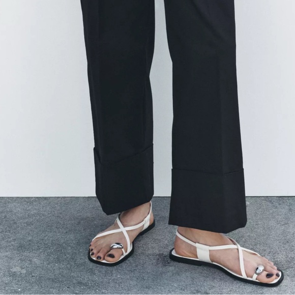 ZARA Women's Cream Sandals 9 - Picture 5 of 7